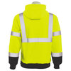 Erb Safety Sweatshirt, Fleece, Pullover, Class 3, W376B, Hi-Viz Lime, 5XL 61554